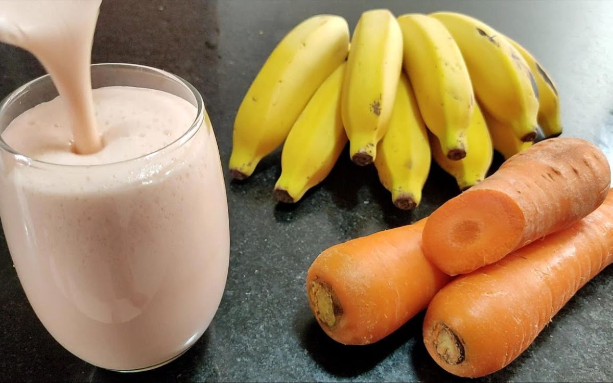 suco de cenoura com banana