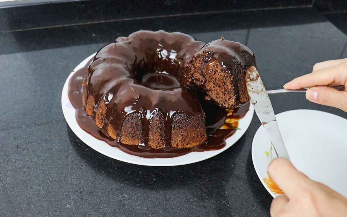 bolo de chocolate trufado