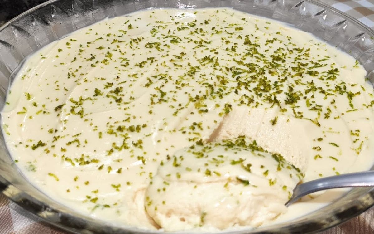 mousse de limão com leite em pó