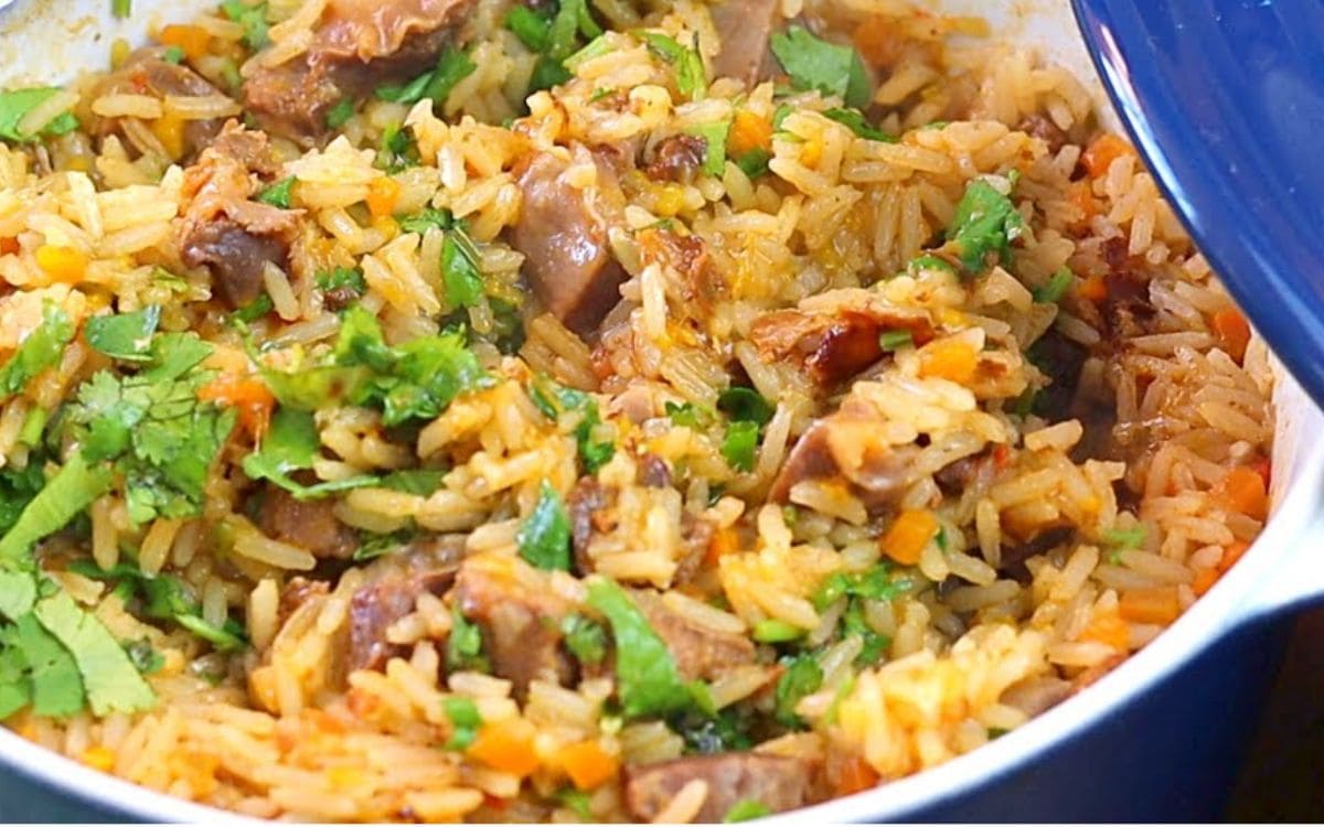 Arroz com Moela de Frango